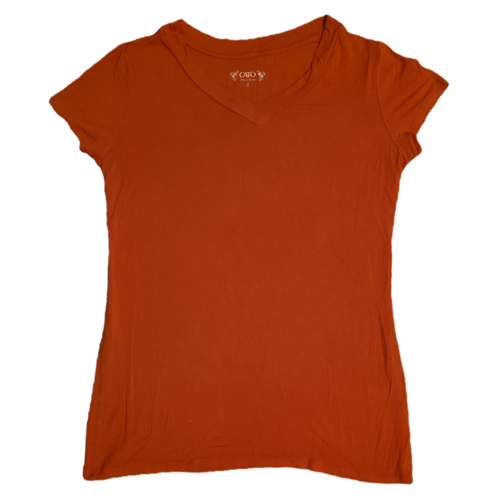 Cato Orange Fitted Tee